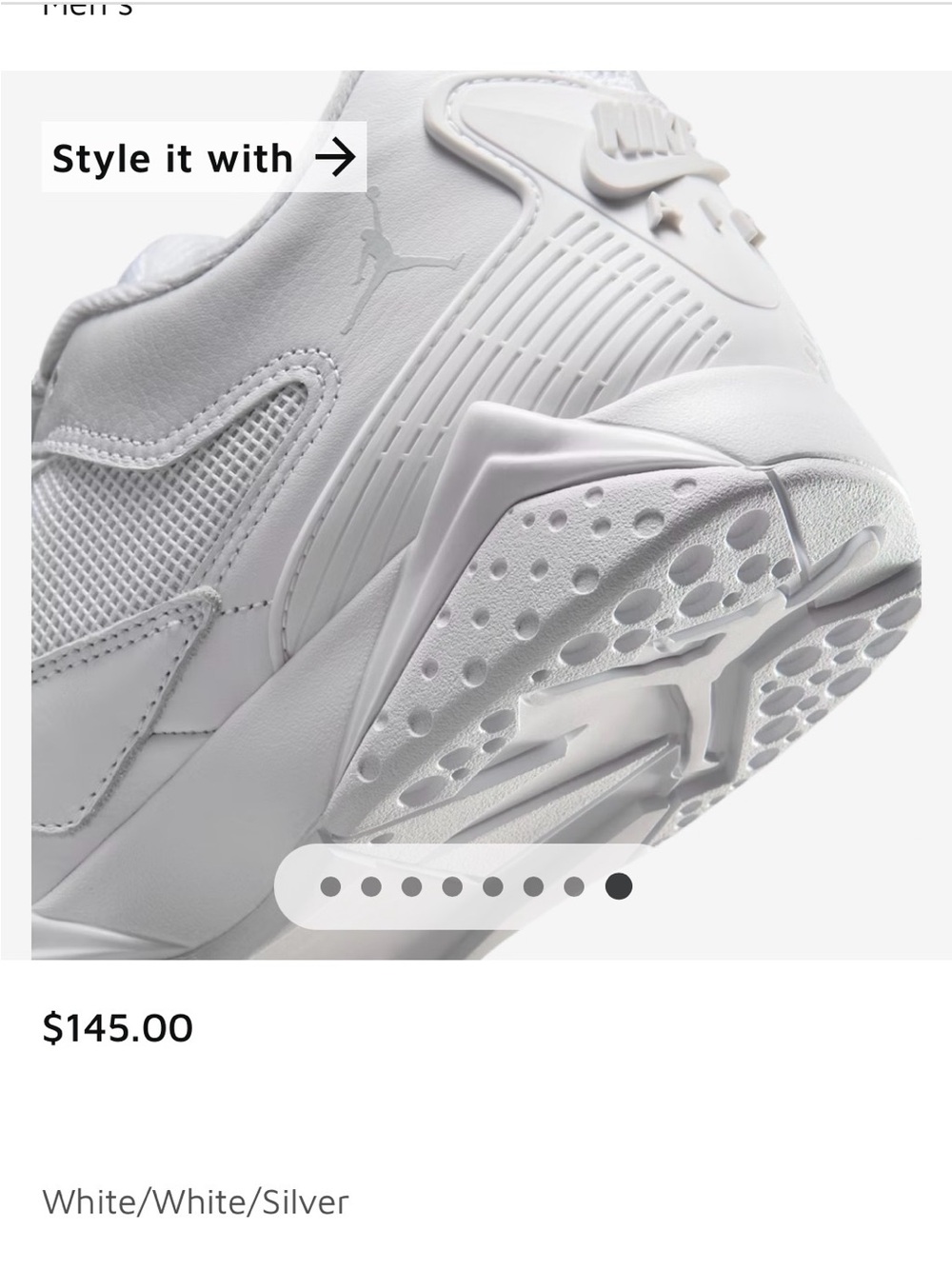 Jordan MVP 92 Men's White Low-Top Sneakers - Picture 4 of 9